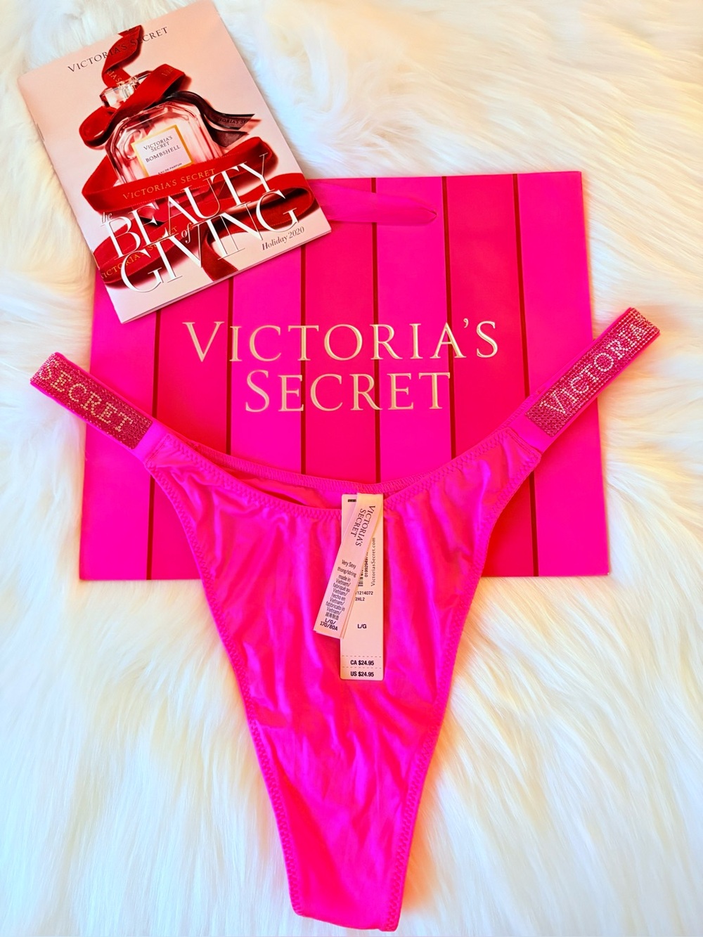 🩷🩷Victoria’s Secret logo shine strap panty (L)🩷🩷